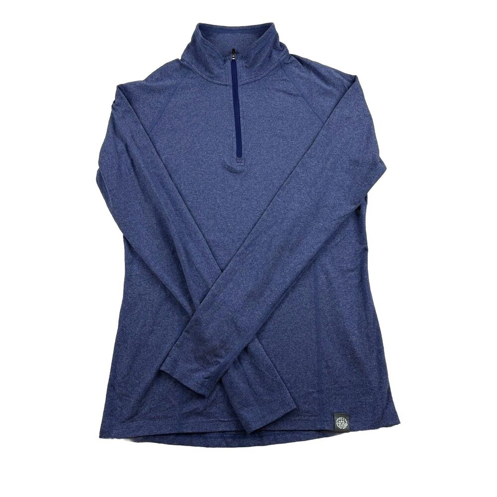 REI CO-OP 1/4 Zip Pullover Womens XS Blue Lightweight Long Sleeve